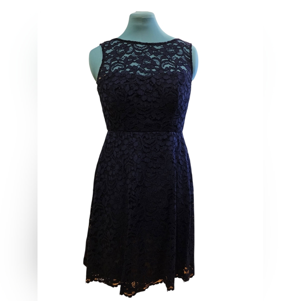 David's Bridal – Dress – Size 6 – Navy – Lacey